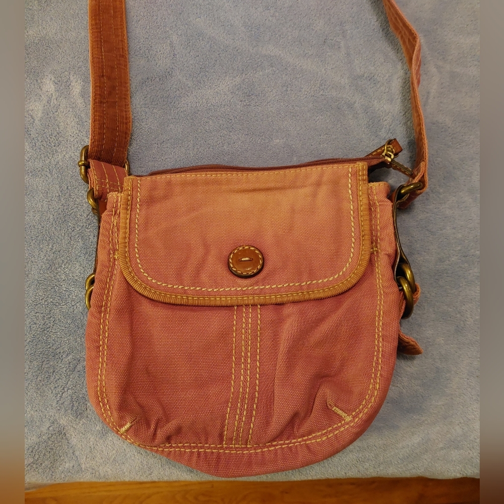 Fossil Modern Vintage Used Crossbody Purse Purple